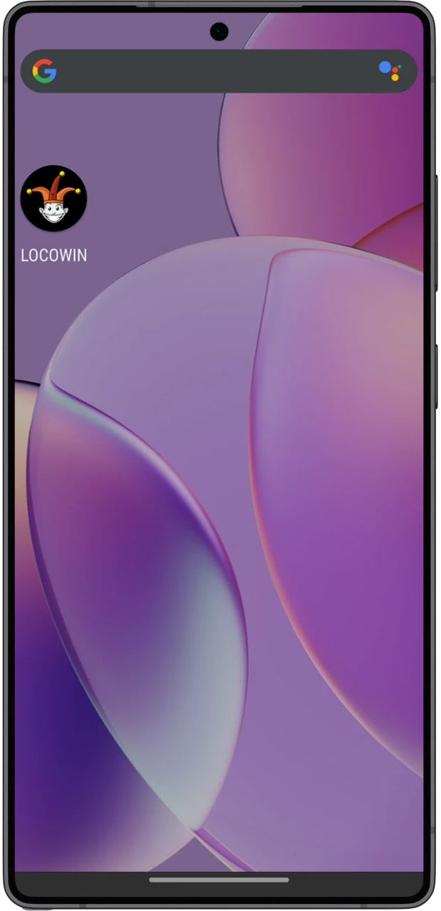 Tap the Locowin icon and enter the thrill zone.